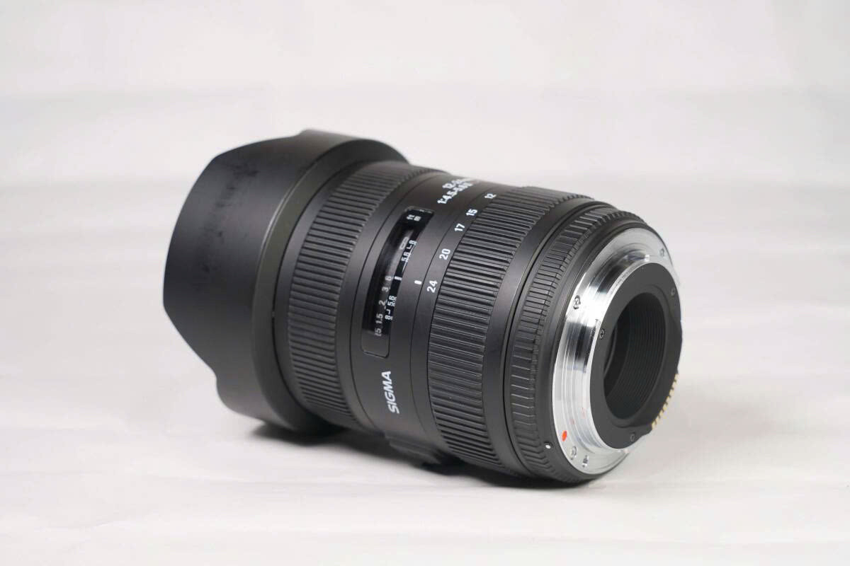 Lens góc siêu rộng canon SIGMA 12-24mm F4.5-5.6 II DG HSM for Canon EF Full Frame (Kèm nắp cap & hood) 99% - Ống kính Canon EF